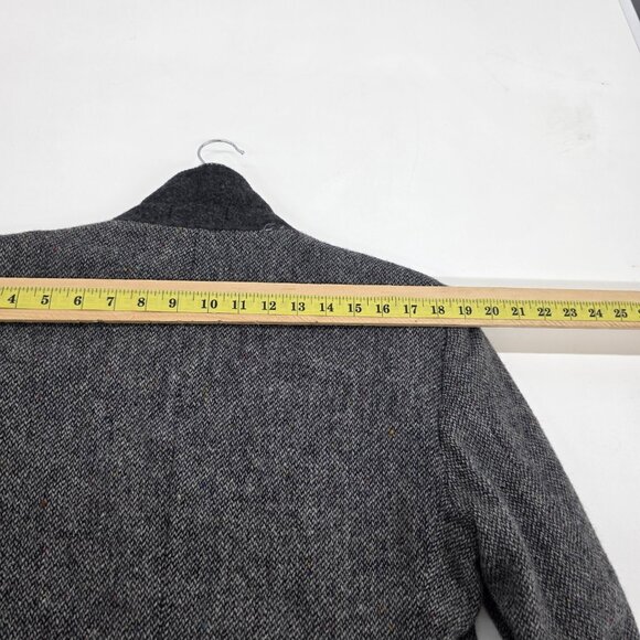 Vintage Barrington Wool Jacket Mens 38R Gray Herringbone Tweed Blazer Structured - Picture 15 of 15